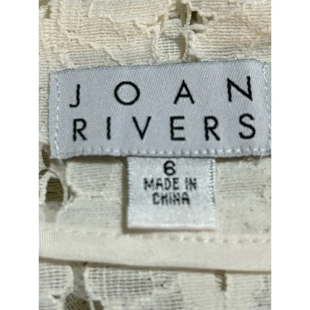 Joan Rivers Blazer Cover Up Jacket Women Size 6 Embroidered Floral Fairycore